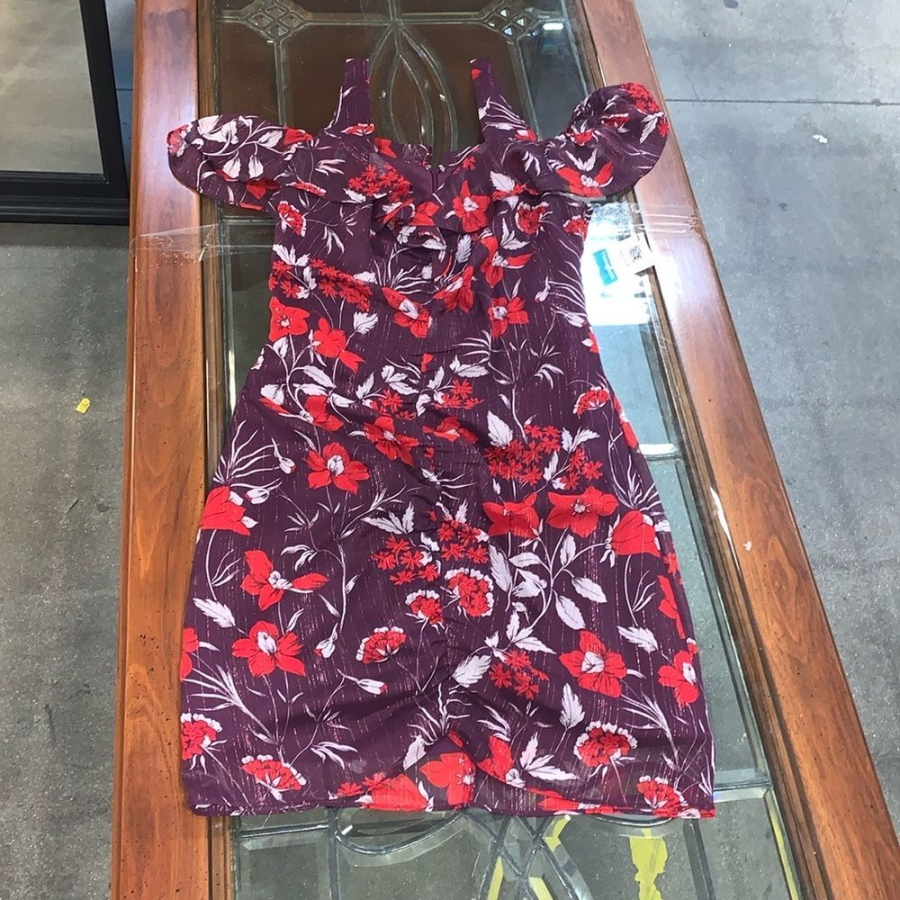 COPY - Guess Red Floral mini dress.